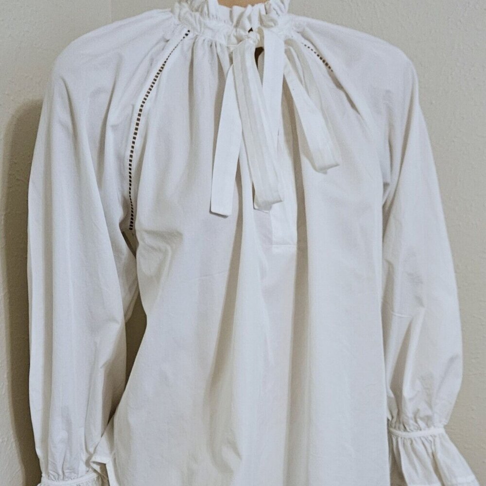 Lee Mathews Australia women's size 3 designer peasant blouse M MINT cond